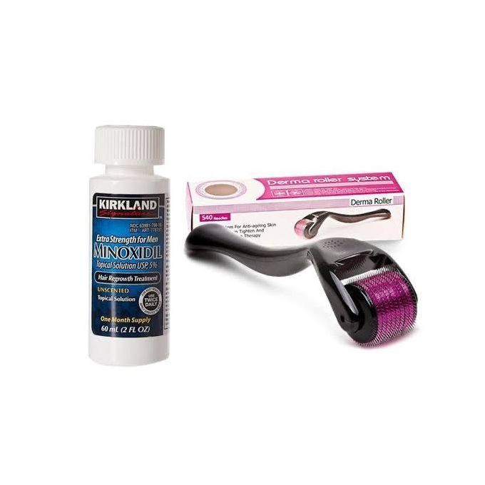 Original Kirkland Minoxidil 5% & Derma Roller Combo