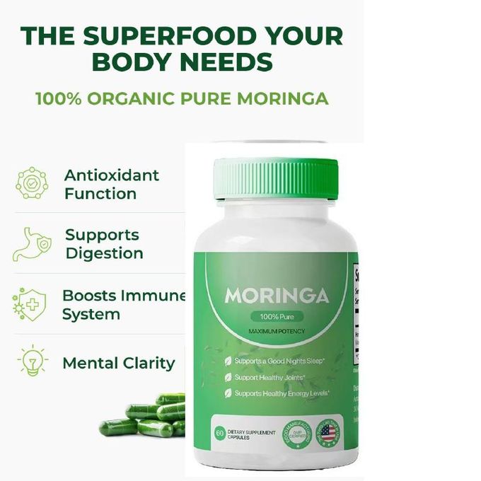 Moringa Dietary Supplement 800mg (60 Capsules)