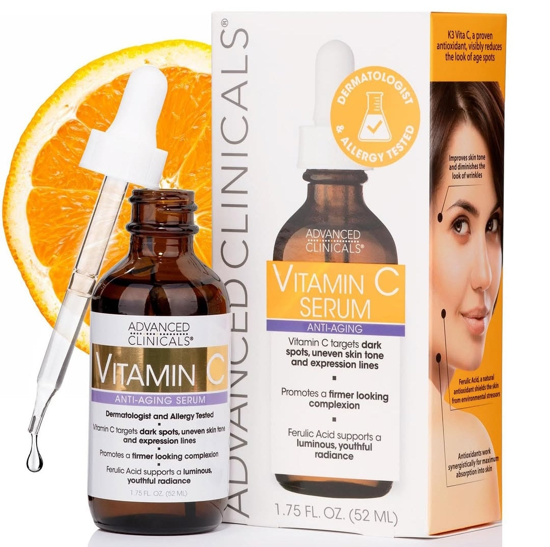Advance Clinicals Vitamin C Serum 52ml | Brightening Antioxidant Serum