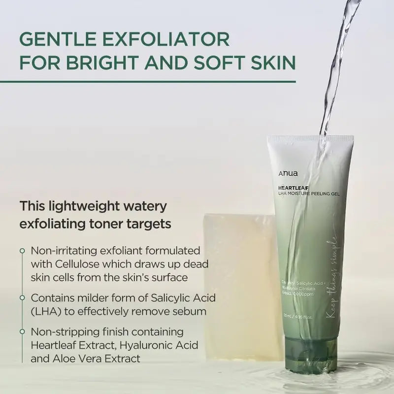 Anua Heartleaf LHA Moisture Peeling Gel 120ml | Gentle Exfoliating Gel