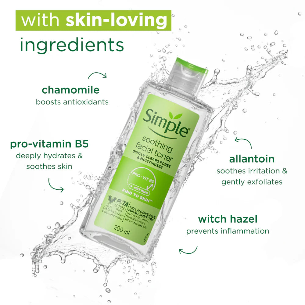 Simple Kind to Skin Soothing Facial Toner 200ml