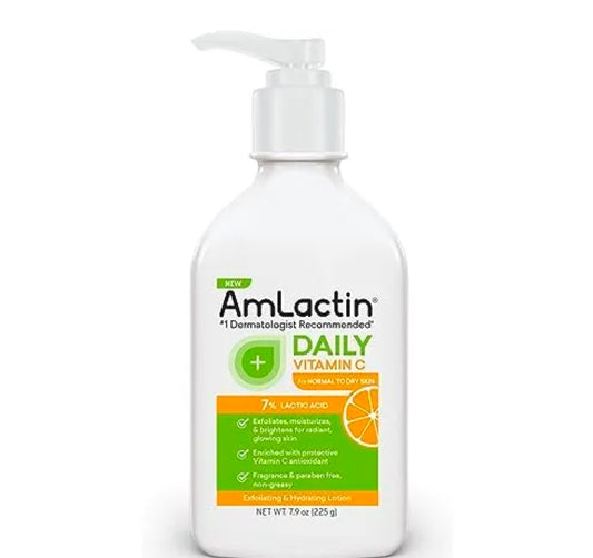 AmLactin Daily Vitamin C Lotion 255g for Normal to Dry Skin — #1 Dermatologist Recommended