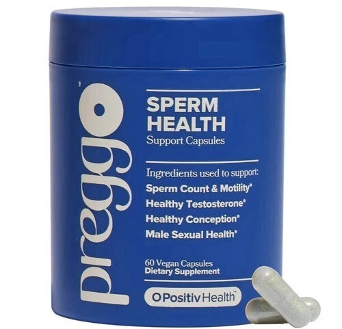 PREGGO O-Positive – Sperm Health Support – 60 Capsules | Male Fertility, Motility & Testosterone