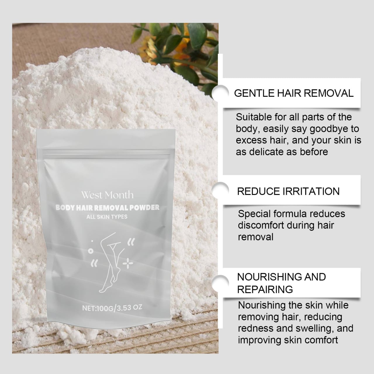 West Month Hair Removal Powder 100g