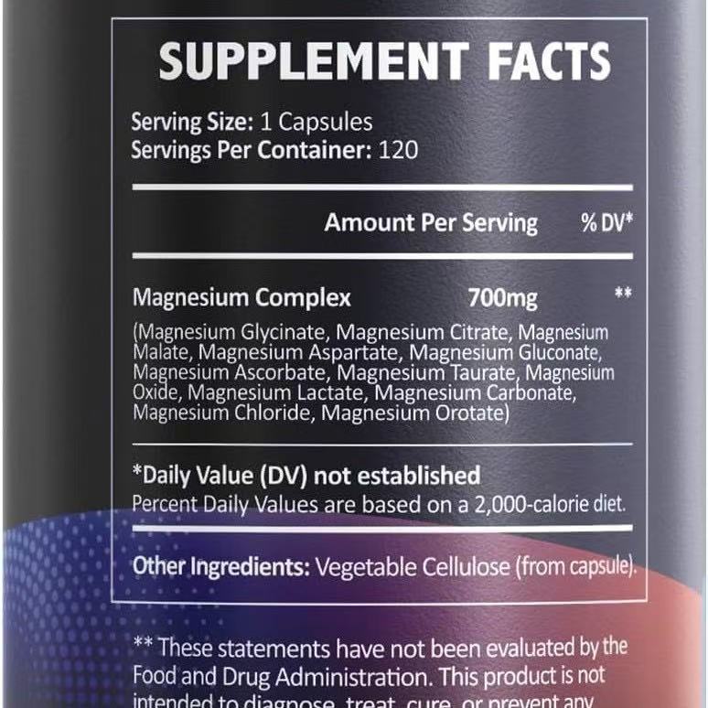 Totaria Magnesium 12-in-1 Complex 700mg (120 capsules)