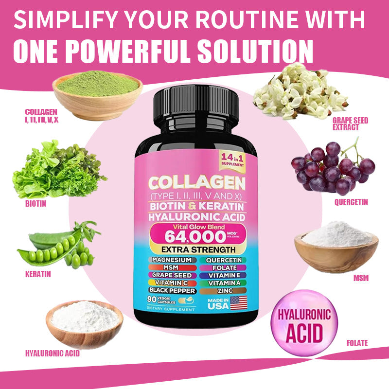14-In-1 Collagen Supplement Blend (90 capsules)
