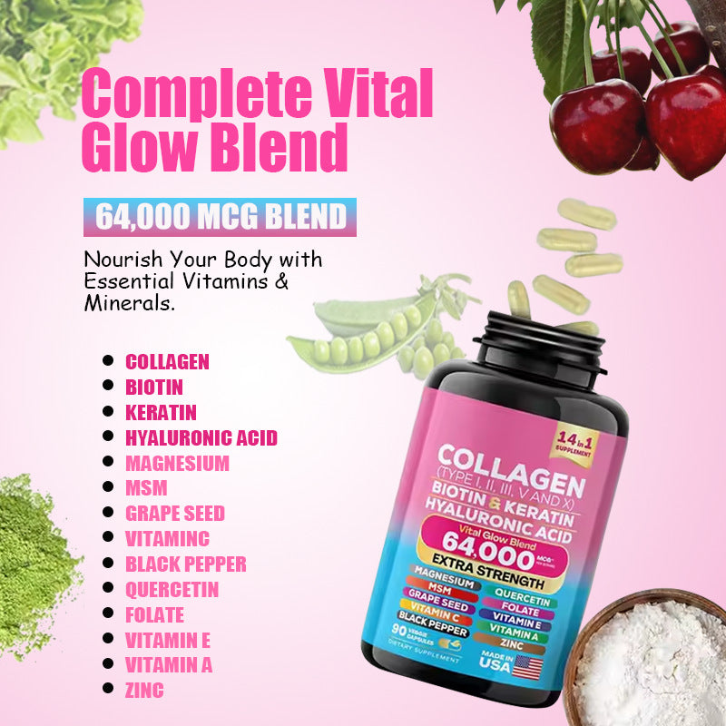 14-In-1 Collagen Supplement Blend (90 capsules)