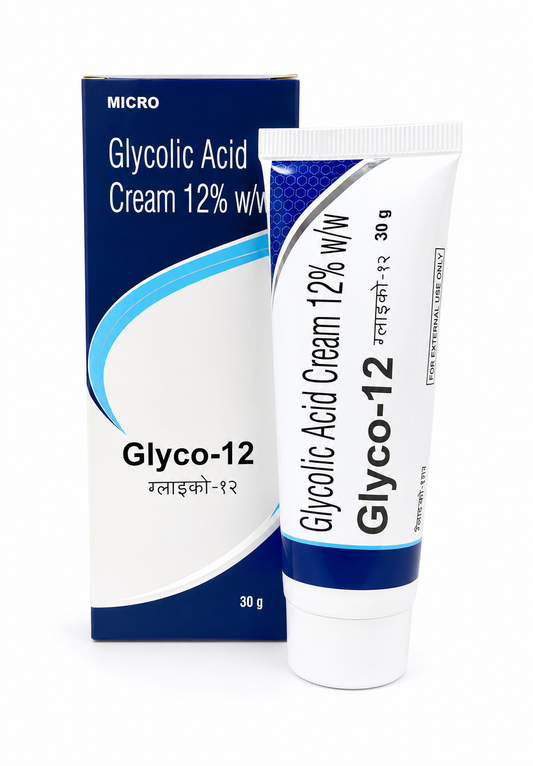 Glycolic Acid Cream 12% | AHA Exfoliating & Brightening Cream