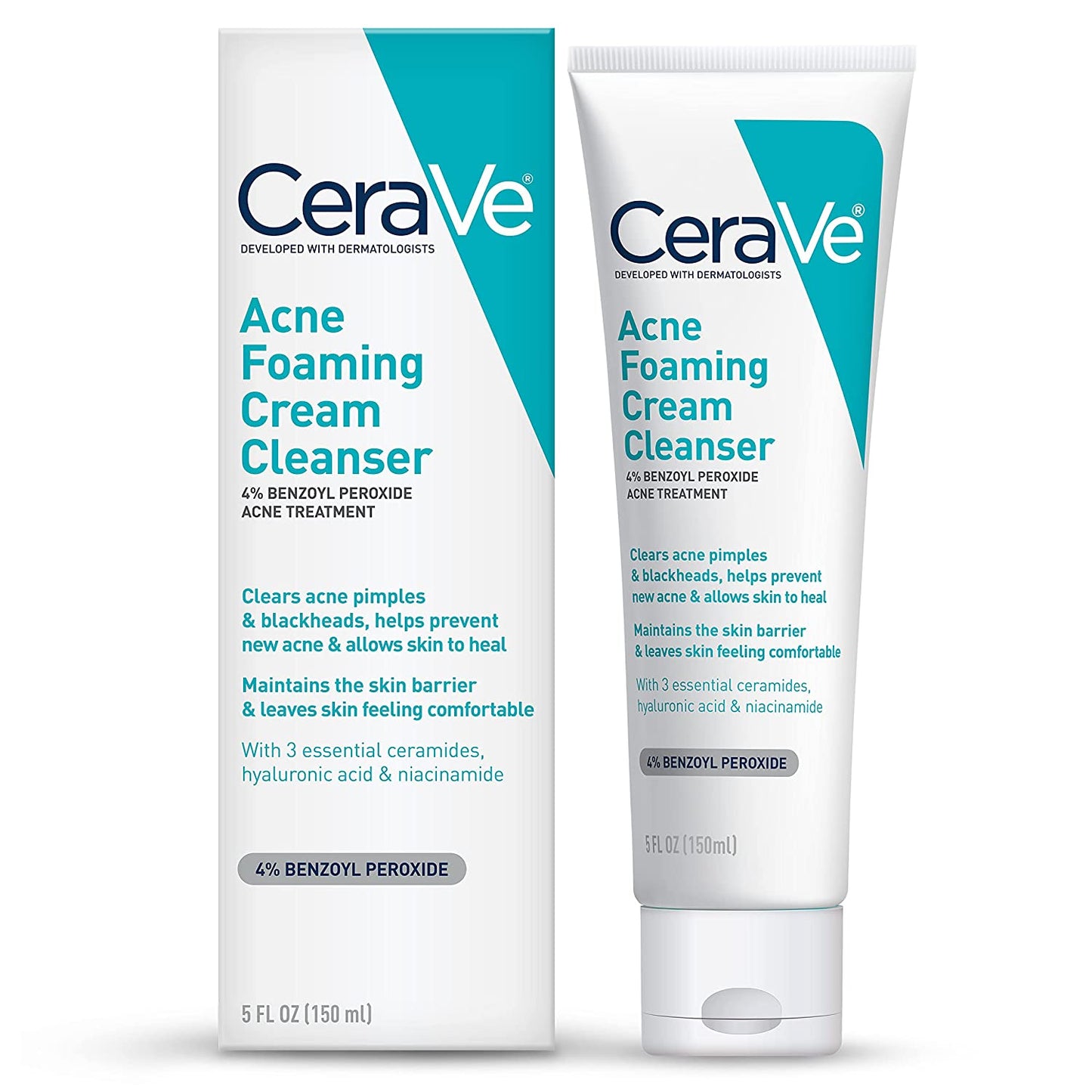 CeraVe Acne Foaming Cream Cleanser (4% Benzoyl Peroxide)