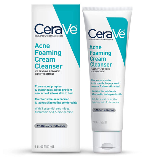 CeraVe Acne Foaming Cream Cleanser (4% Benzoyl Peroxide)