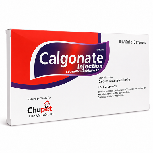 CALCIUM GLUCONATE (Calcium Gluconate 10%W/V) IV INJECTION 10ml x 10 AMPOULES