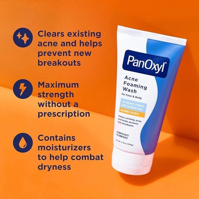 PanOxyl 10% Benzoyl Peroxide Acne Foaming Wash 156g