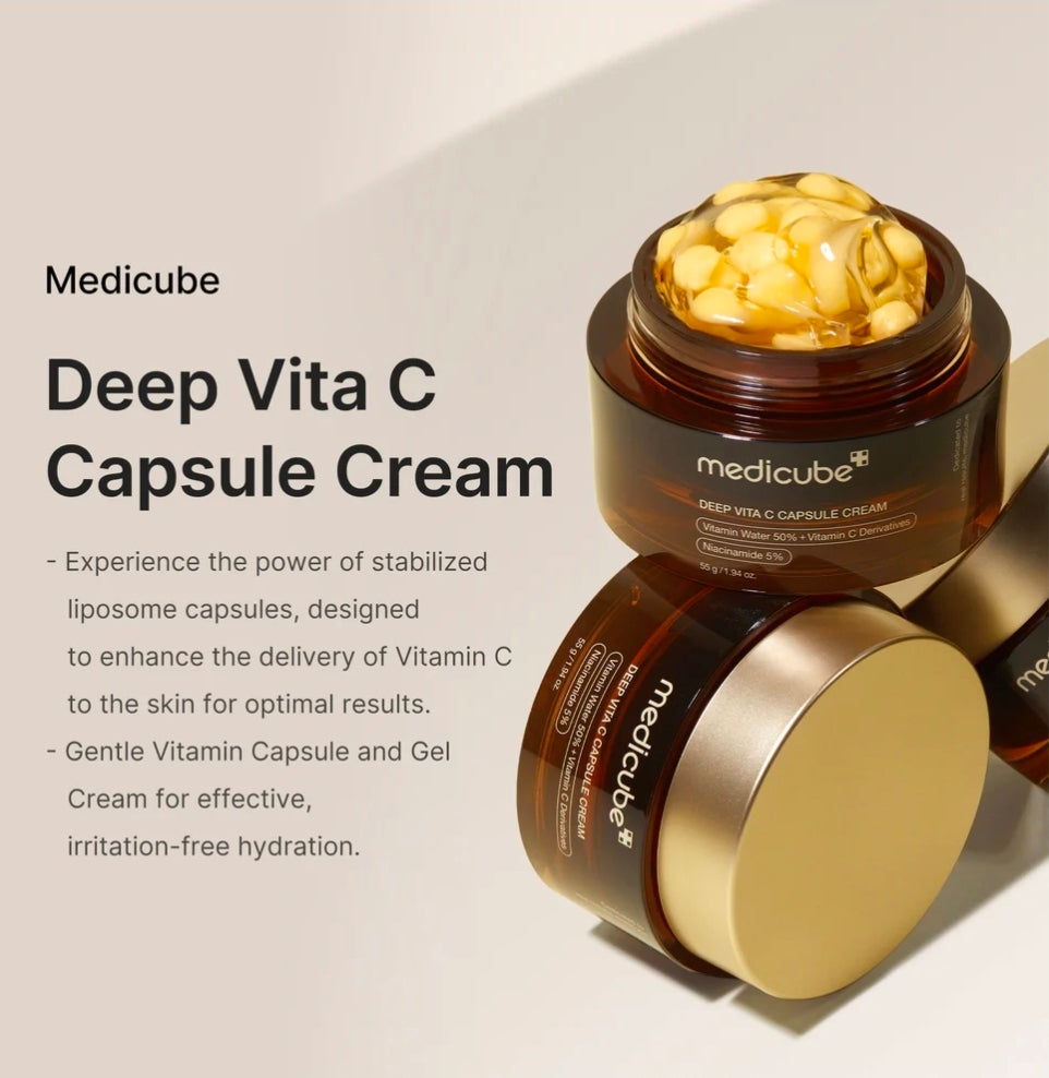 Medicube Deep Vitamin C Capsule Cream 55g | Brightening Moisturizer