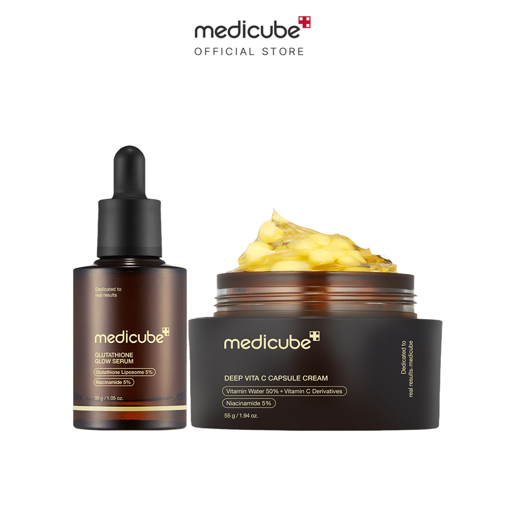 Medicube Glutathione Glow Serum & Deep Vita C Capsule Cream Duo